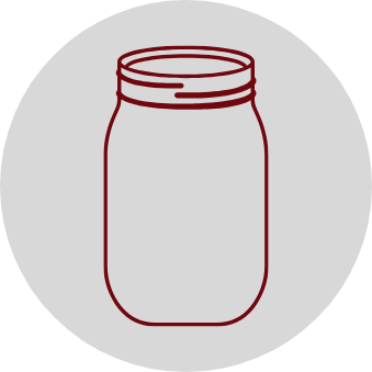 An icon of a glass pickle jar
