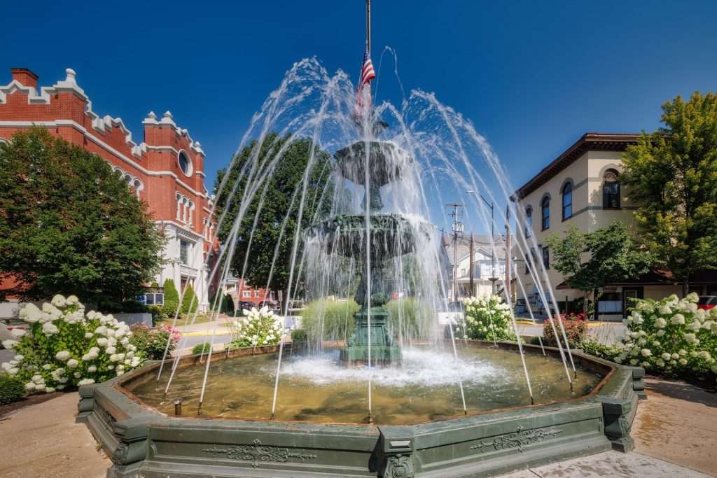 Located along the scenic Susquehanna river, Bloomsburg fountain